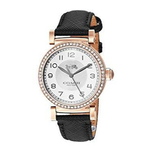 Coach Madison White Dial Black Leather Strap Watch for Women - 14503396 Buy Now By Coach