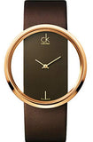 Calvin Klein Glam Transparent Dial Brown Leather Strap Watch for Women - K9423303 Buy Now By Calvin Klein