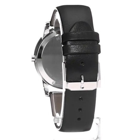 Movado Sapphire Silver Dial Black Leather Strap Watch for Men - 606694 Buy Now By Movado