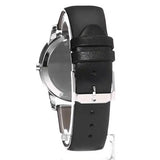 Movado Sapphire Silver Dial Black Leather Strap Watch for Men - 606694 Buy Now By Movado