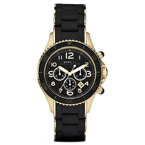 Marc Jacobs Rock Chronograph Black Dial Black Silicone Strap Watch for Women - MBM2552 Buy Now By Marc Jacobs
