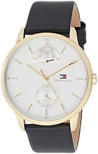 Tommy Hilfiger Hunter White Dial Black Leather Strap Watch for Men - 1791606 Buy Now By Tommy Hilfiger