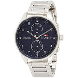 Tommy Hilfiger Chase Multifunction Blue Dial Silver Steel Strap Watch for Men - 1791575 Buy Now By Tommy Hilfiger