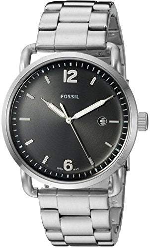 Fossil The Commuter Black Dial Silver Steel Strap Watch for Men - FS5391 Buy Now By Fossil