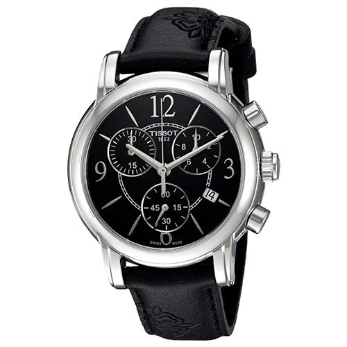 Tissot Dressport Chronograph Black Dial Black Leather Strap Watch for Women - T050.217.17.057.00 Buy Now By Tissot