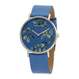 Coach Perry Floral Blue Dial Blue Leather Strap Watch for Women - 14503294 Buy Now By Coach