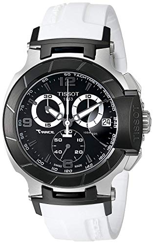 Tissot T Race Chronograph Black Dial White Rubber Strap Watch for Men - T048.417.27.057.05 Buy Now By Tissot