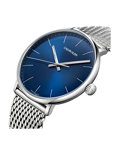 Calvin Klein High Noon Quartz Blue Dial Silver Mesh Bracelet Watch for Men - K8M2112N Buy Now By Calvin Klein