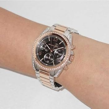 Michael Kors Blair Chronograph Black Dial Two Tone Steel Strap Watch For Women - MK6093 Buy Now By Michael Kors