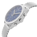 Tissot PR 100 Chronograph Blue Dial Silver Mesh Bracelet Watch for Men - T101.417.11.041.00 Buy Now By Tissot