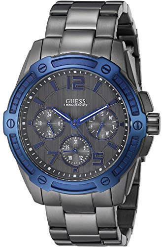 Guess Flagship Multifunction Chronograph Grey Dial Grey Steel Strap Watch for Men - W0601G1 Buy Now By Guess