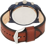 Fossil Bronson Chronograph Luggage Blue Dial Brown Leather Strap Watch for Men - FS5829 Buy Now By Fossil
