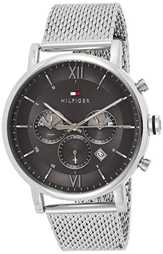 Tommy Hilfiger Evan Grey Dial Silver Mesh Bracelet Watch for Men - 1710396 Buy Now By Tommy Hilfiger
