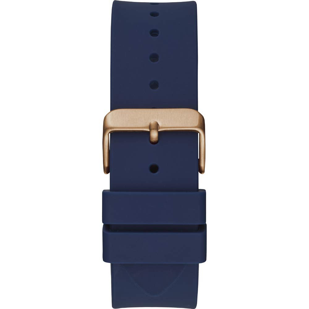 Guess Genesis Quartz Blue Dial Blue Silicone Strap Watch For Men - W1254G3 Buy Now By Guess