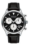 Movado Heritage Chronograph Black Dial Black Leather Strap Watch for Men - 3650005 Buy Now By Movado
