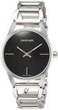 Calvin Klein Stately Black Dial Silver Steel Strap Watch for Women - K3G23121 Buy Now By Calvin Klein