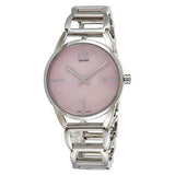 Calvin Klein Stately Pink Mother of Pearl Dial Silver Steel Strap Watch for Women - K3G2312E Buy Now By Calvin Klein