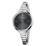 Calvin Klein Lively Black Dial Silver Steel Strap Watch for Women - K4U23121 Buy Now By Calvin Klein