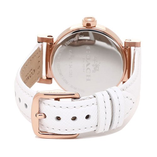 Coach Madison White Dial White Leather Strap Watch for Women - 14502408 Buy Now By Coach