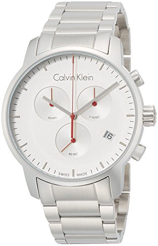 Calvin Klein City Chronograph White Dial Silver Steel Strap Watch for Men - K2G271Z6 Buy Now By Calvin Klein
