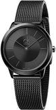 Calvin Klein Minimal Black Dial Black Mesh Bracelet Watch for Men - K3M224B1 Buy Now By Calvin Klein
