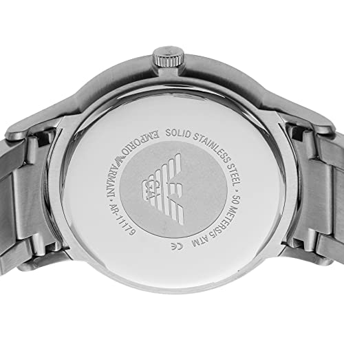 Emporio Armani Renato Quartz Black Dial Silver Steel Strap Watch For Men - AR11179 Buy Now By Emporio Armani