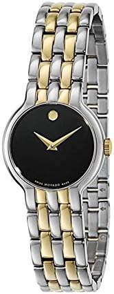 Movado Veturi Quartz Black Dial Two Tone Steel Strap Watch for Women - 0606933 Buy Now By Movado