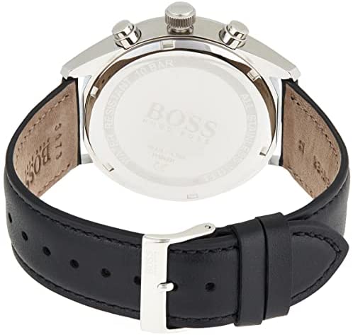Hugo Boss Champion Black Dial Black Leather Strap Watch for Men - 1513816 Buy Now By Hugo Boss
