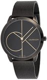 Calvin Klein Minimal Black Dial Black Mesh Bracelet Watch for Men - K3M214X1 Buy Now By Calvin Klein