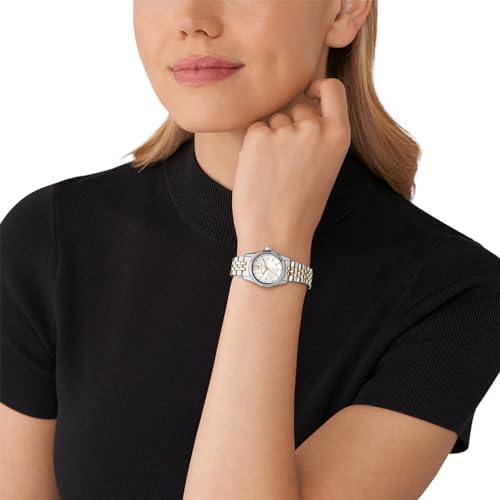 Michael Kors Lexington Analog Silver Dial Two Tone Steel Strap Watch for Women - MK4740 Buy Now By Michael Kors