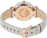 Emporio Armani Gianni T Bar Quartz Mother of Pearl Dial White Leather Strap Watch For Women - AR1965 Buy Now By Emporio Armani