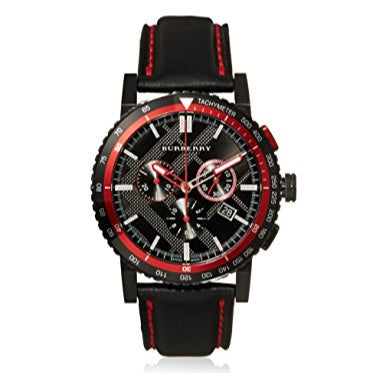 Burberry City Chronograph Black Dial Black Leather Strap Watch for Men - BU9803 Buy Now By Burberry