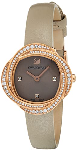 Swarovski Crystal Flower Grey Dial Grey Leather Strap Watch for for Women - 5552424 Buy Now By Swarovski