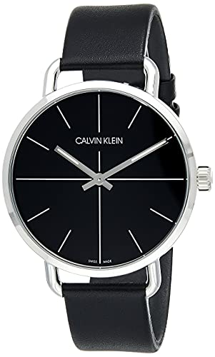 Calvin Klein Evan Black Dial Black Leather Strap Watch for Men - K7B211CZ Buy Now By Calvin Klein