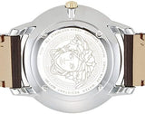 Versace V-Urban Quartz Grey Dial Brown Leather Strap Watch for Men - VELQ00219 Buy Now By Versace