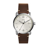 Fossil The Commuter White Dial Brown Leather Strap Watch for Men - FS5275 Buy Now By Fossil