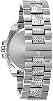 Bulova Crystal Collection Chronograph Black Dial Two Tone Steel Strap Watch for Men - 96C126 Buy Now By Bulova