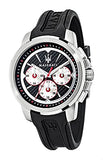 Maserati SFIDA Chronograph Black Silver Dial Black Rubber Strap Watch For Men - R8851123001 Buy Now By Maserati