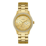 Guess Bedazzle Diamonds Gold Dial Gold Steel Strap Watch For Women - W1097L2 Buy Now By Guess