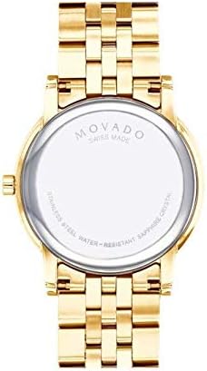 Movado Museum Classic Quartz Black Dial Gold Steel Strap Watch for Men - 0607203 Buy Now By Movado