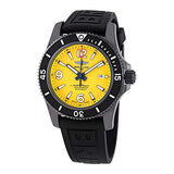 Breitling Superocean Automatic 46mm Yellow Dial Black Rubber Strap Watch for Men - M17368D71I1S1 Buy Now By Breitling