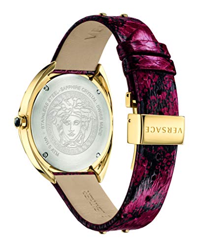 Versace Shadov Quartz Red Dial Red Leather Strap Watch for Women - VEBM00918 Buy Now By Versace