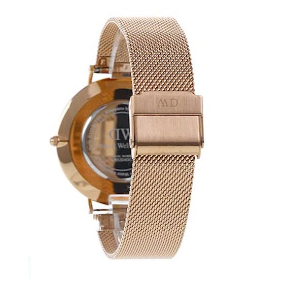 Daniel Wellington Petite Rose Gold Dial Rose Gold Mesh Bracelet Watch For Women - DW00100471 Buy Now By Daniel Wellington