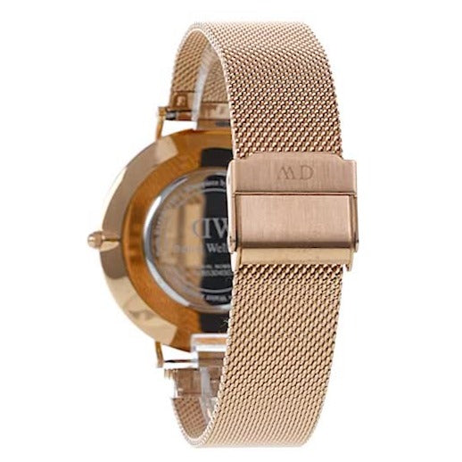 Daniel Wellington Petite Rose Gold Dial Rose Gold Mesh Bracelet Watch For Women - DW00100470 Buy Now By Daniel Wellington