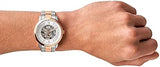 Fossil Neutra Automatic Skeleton White Dial Two Tone Steel Strap Watch for Men - ME3196 Buy Now By Fossil