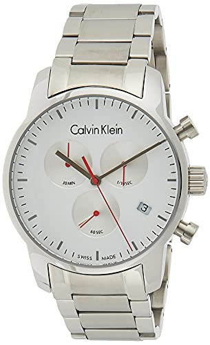 Calvin Klein City Chronograph White Dial Silver Steel Strap Watch for Men - K2G271Z6 Buy Now By Calvin Klein