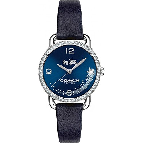 Coach Delancey Navy Blue Dial Blue Leather Strap Watch for Women - 14502668 Buy Now By Coach