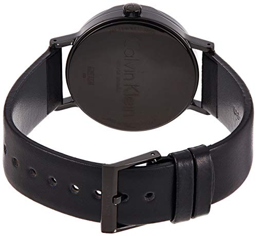 Calvin Klein Boost Black Dial Black Leather Strap Watch for Men - K7Y214CL Buy Now By Calvin Klein
