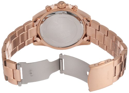 Guess Chaser Chronograph Black Dial Rose Gold Steel Strap Watch for Men - W0170G3 Buy Now By Guess