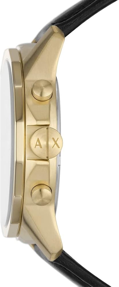 Armani Exchange Outerbanks Chronograph Black Dial Black Leather Strap Watch For Men - AX7133 Buy Now By Armani Exchange